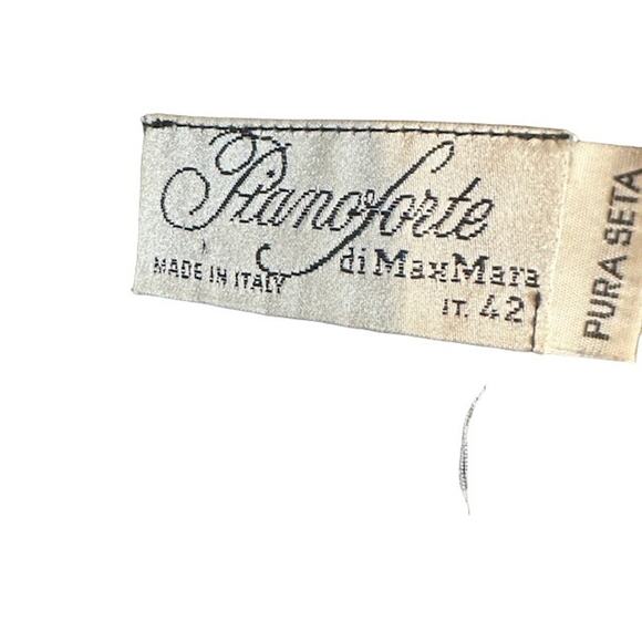 Max Mara Pianoforte Black Silk Strapless Tulle Tea Dress Women Sz IT 42 Sz US 8 - Picture 11 of 13